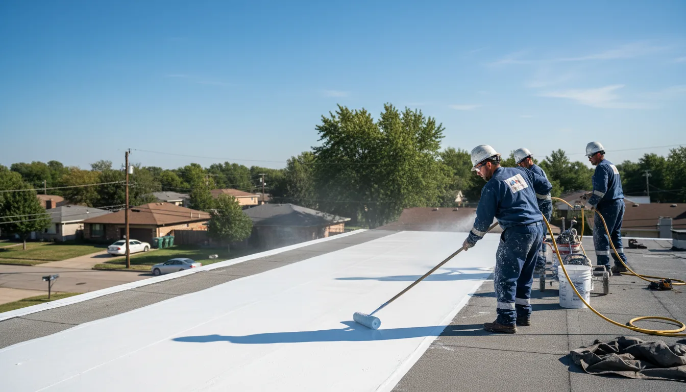 Commercial roof coating in Bushnell, IL near me